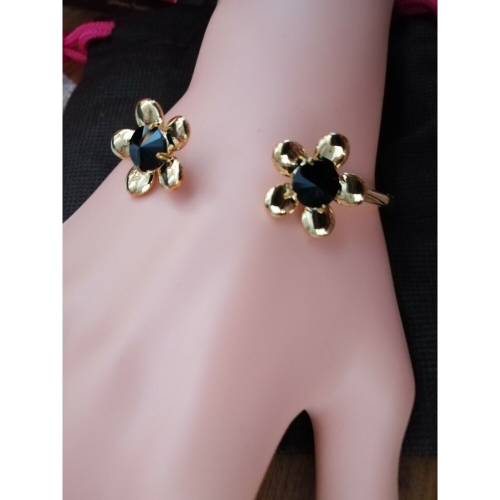 Kate Spade New York Open Cuff Bracelet Signature Flower Gold plated New